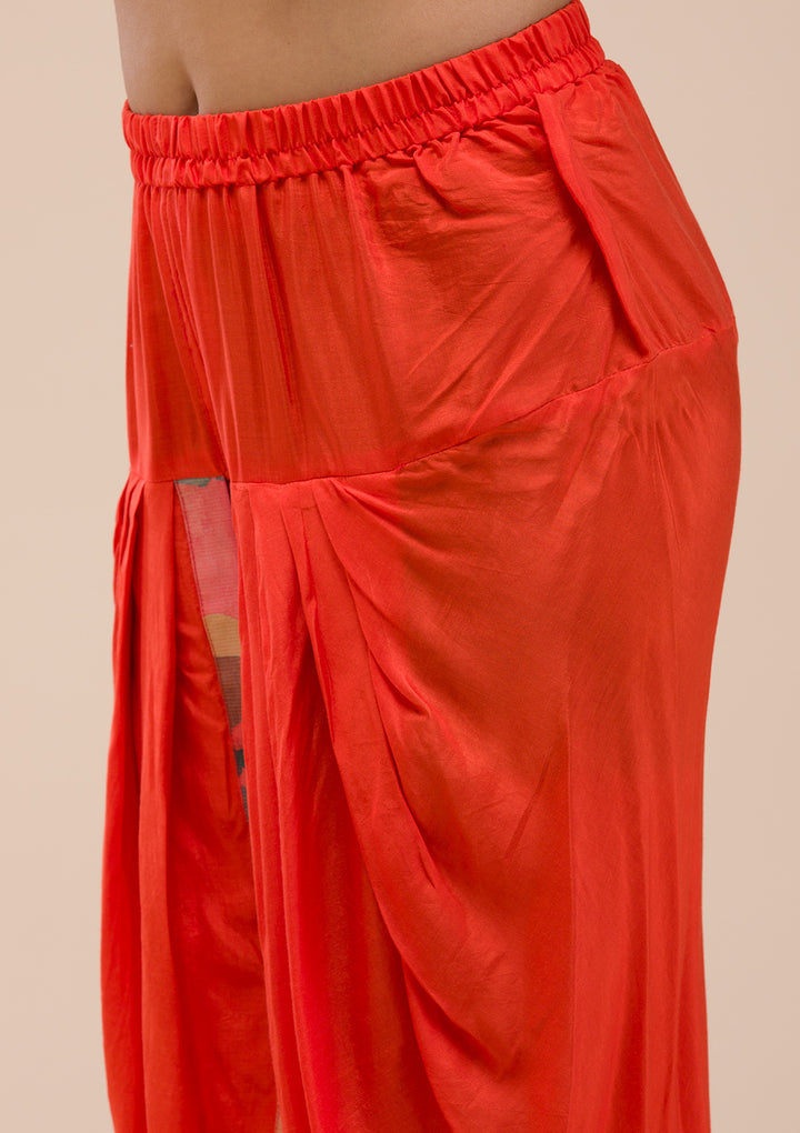 Multi Threadwork Chanderi Readymade Salwar Suit