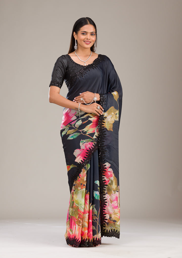 Multi Zariwork Georgette Saree