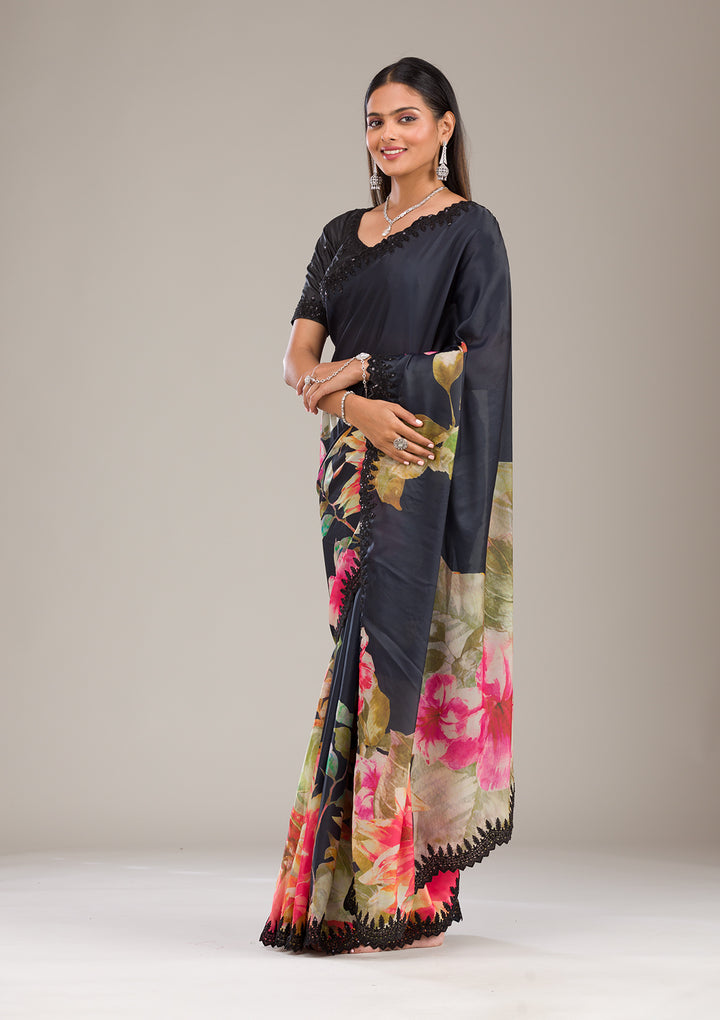 Multi Zariwork Georgette Saree