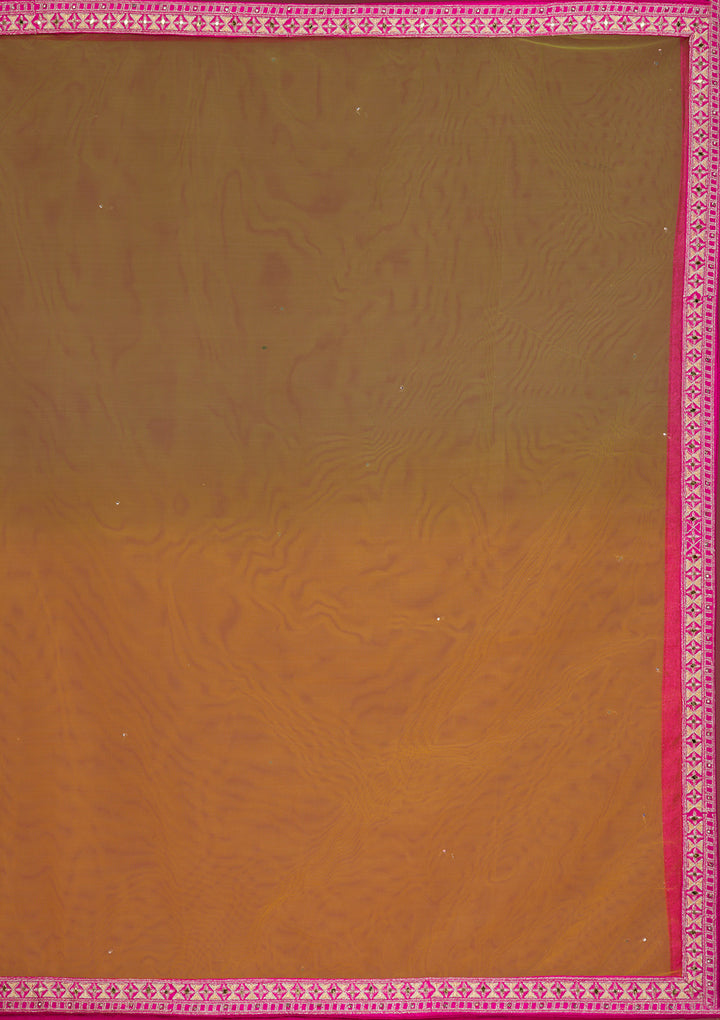 Multi Zariwork Semi Crepe Readymade Lehenga