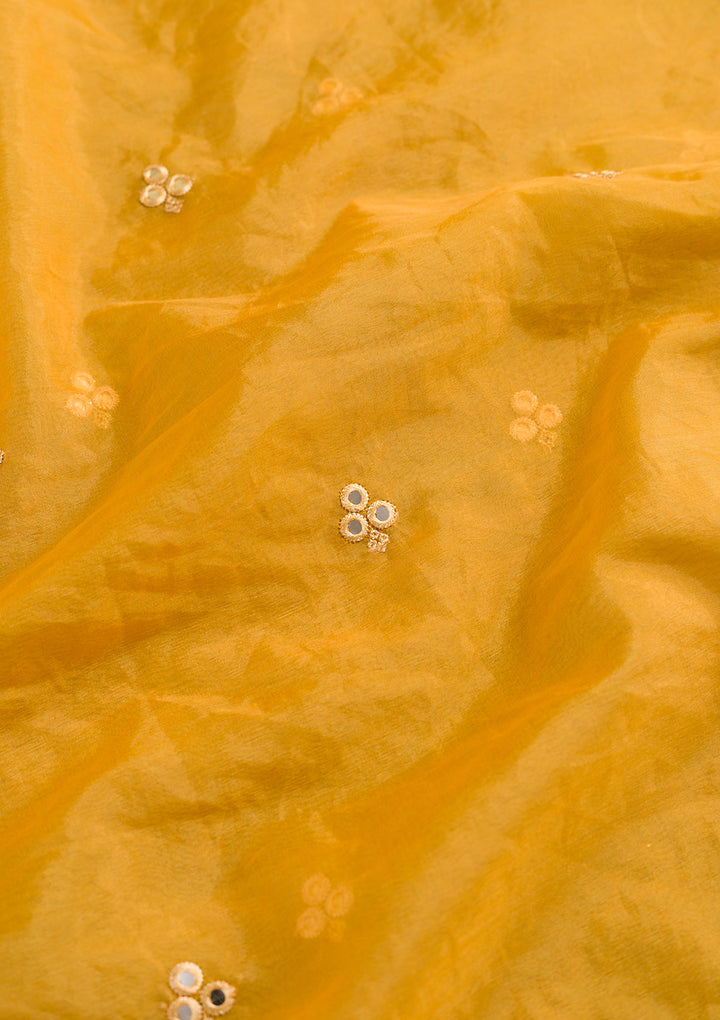Mustard Gotapatti Tissue Dupatta