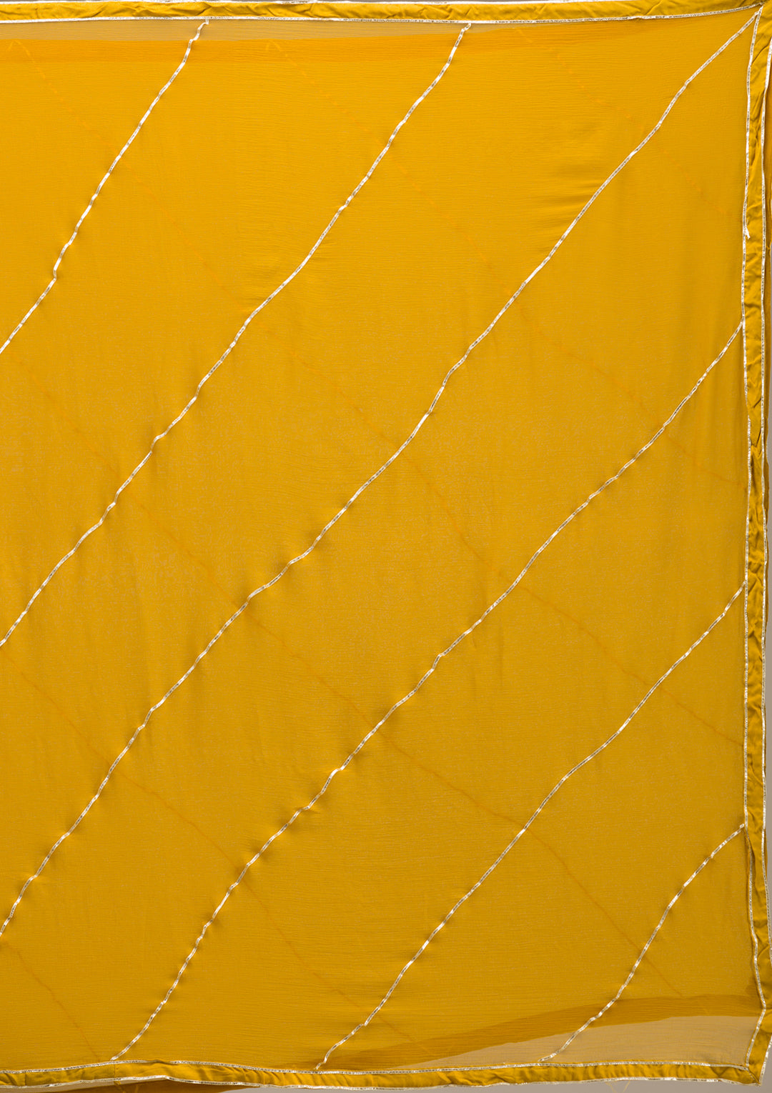 Mustard Gotapatti Semi Crepe Readymade Salwar Suit