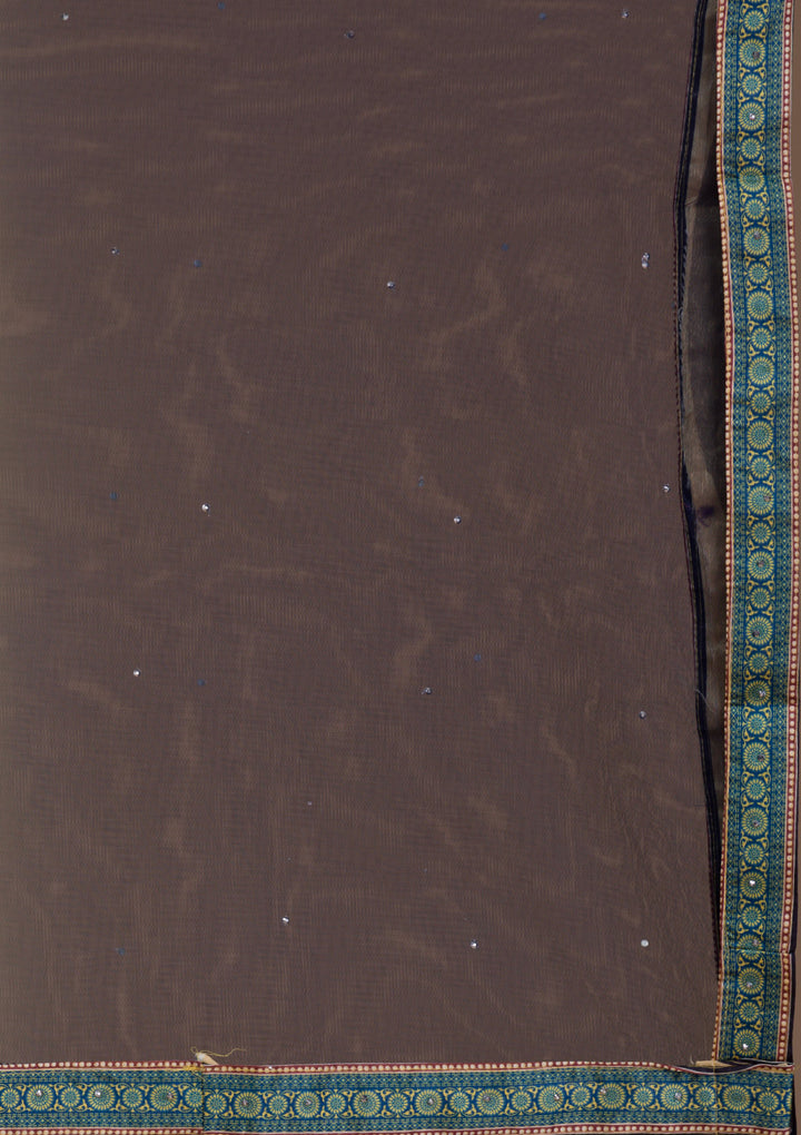 Mustard Mirrorwork Banarasi Readymade Lehenga