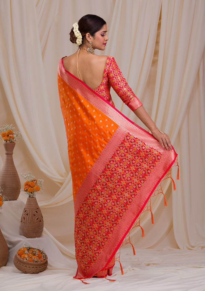 Mustard Zariwork Banarasi Silk Saree