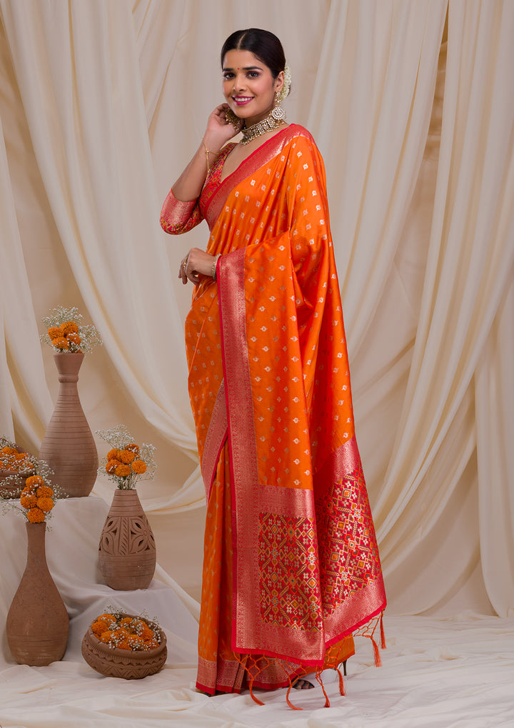 Mustard Zariwork Banarasi Silk Saree