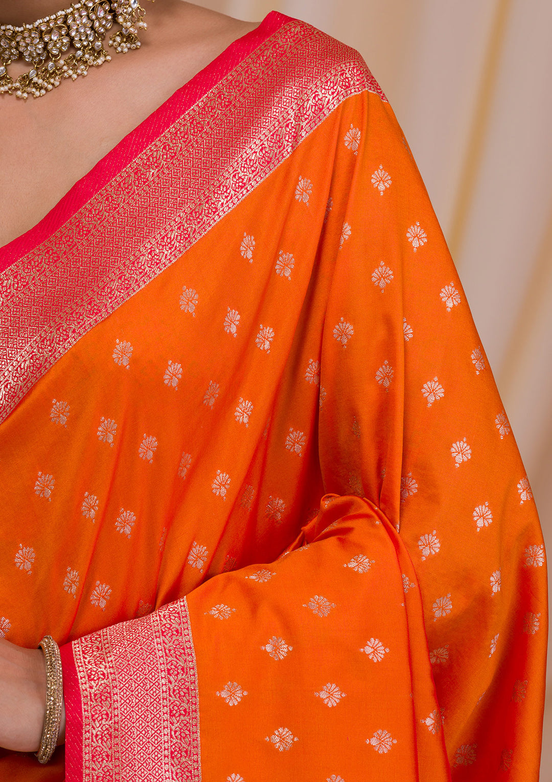 Mustard Zariwork Banarasi Silk Saree