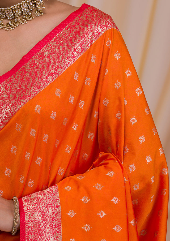 Mustard Zariwork Banarasi Silk Saree