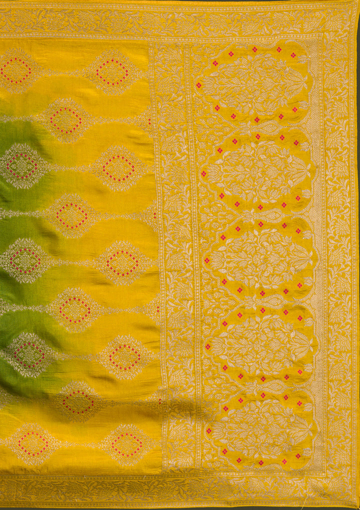 Mustard Zariwork Crepe Readymade Anarkali Suit