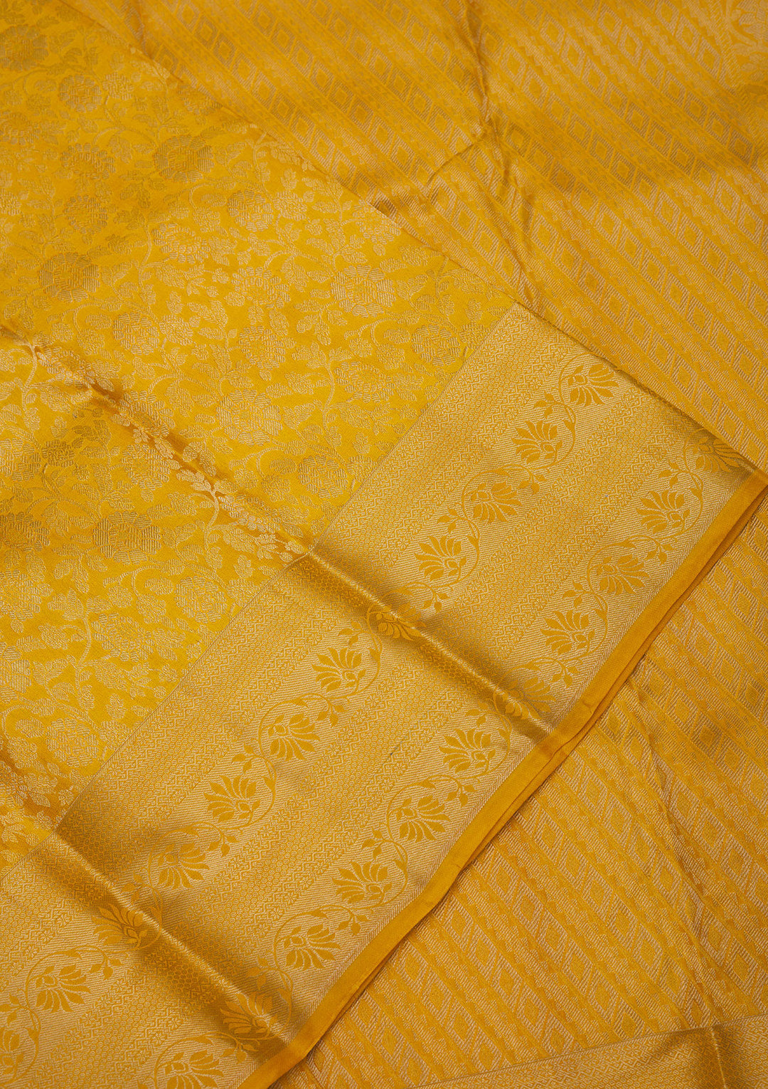 Mustard Zariwork Pure Silk Saree