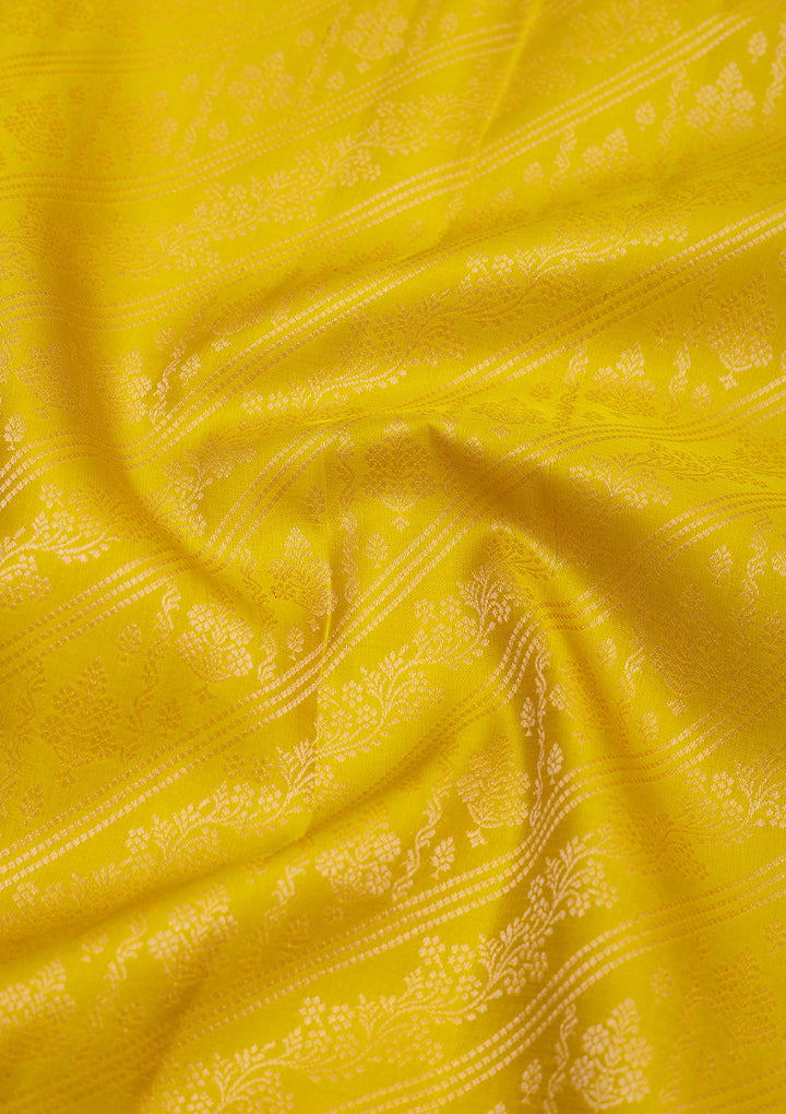 Mustard Zariwork Pure Silk Saree