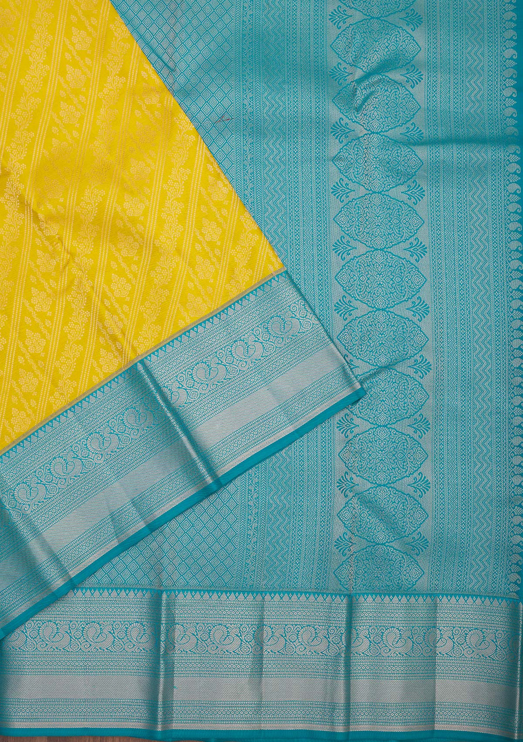 Mustard Zariwork Pure Silk Saree