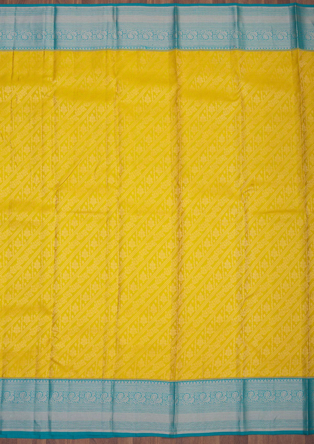 Mustard Zariwork Pure Silk Saree