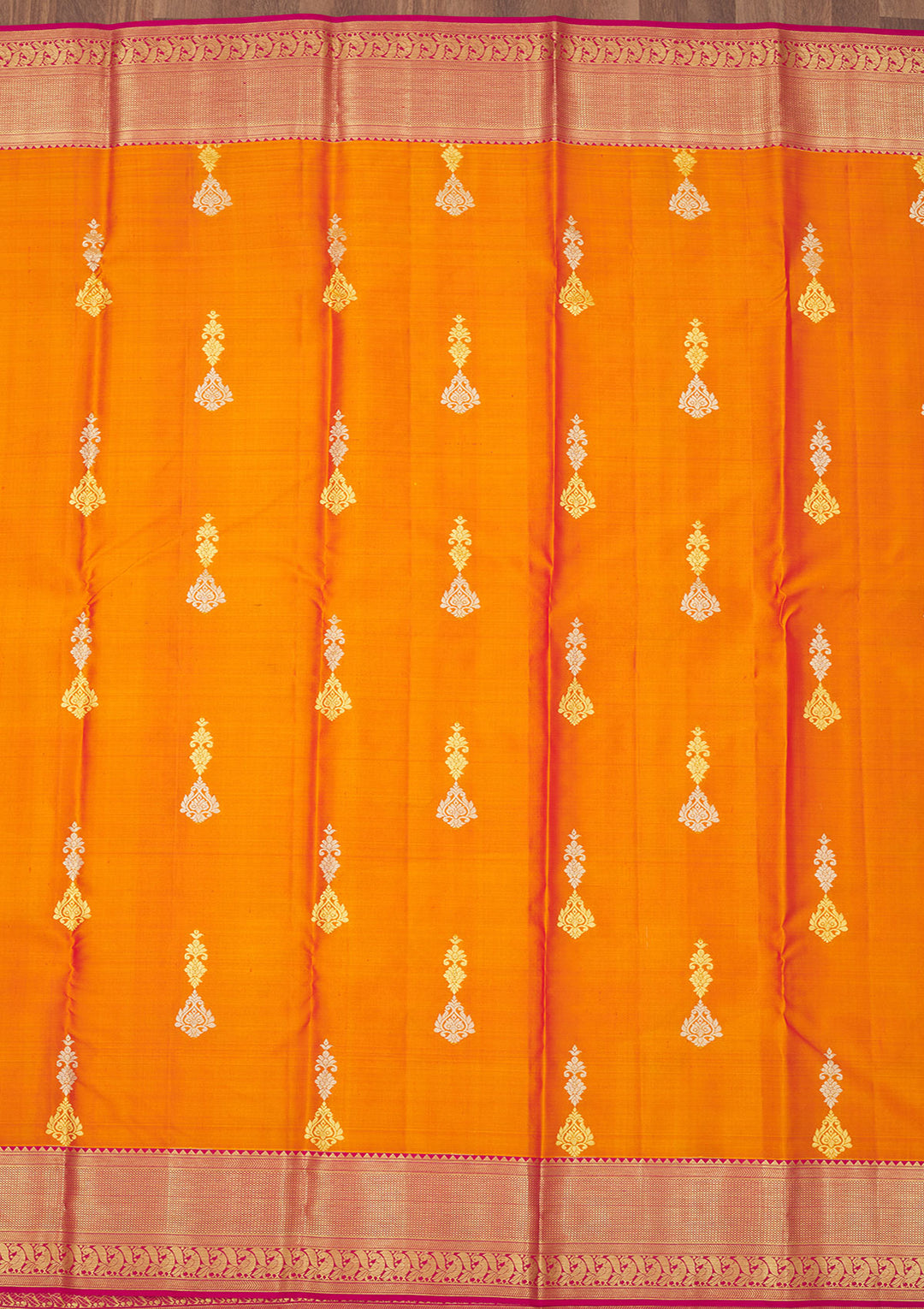 Mustard Zariwork Pure Silk Saree