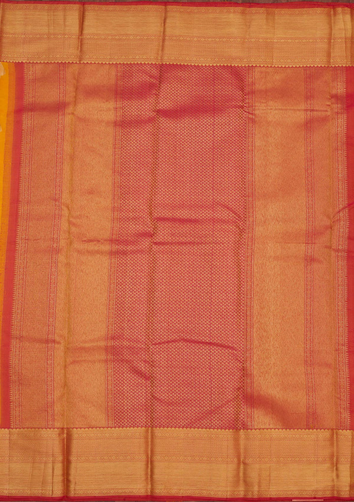 Mustard Zariwork Pure Silk Saree