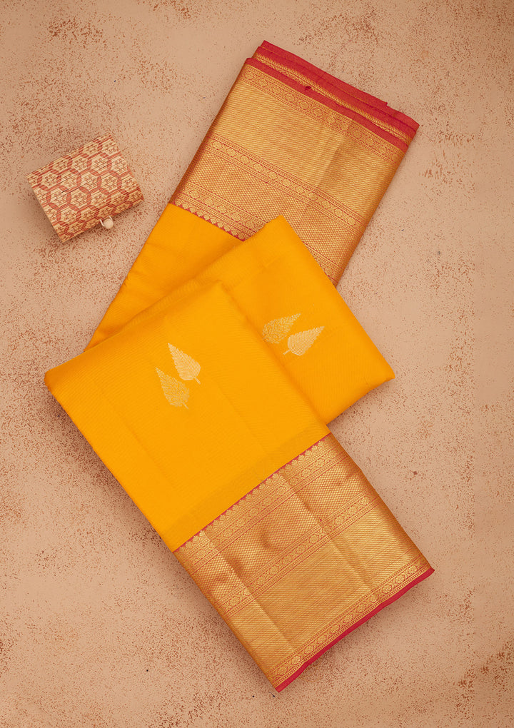 Mustard Zariwork Pure Silk Saree