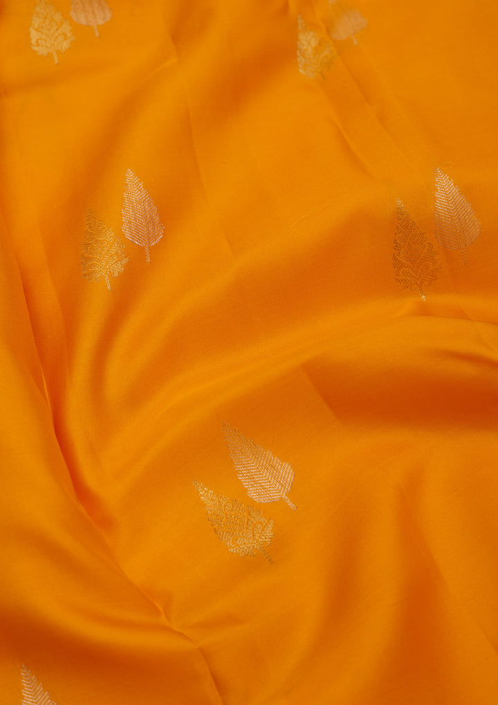 Mustard Zariwork Pure Silk Saree