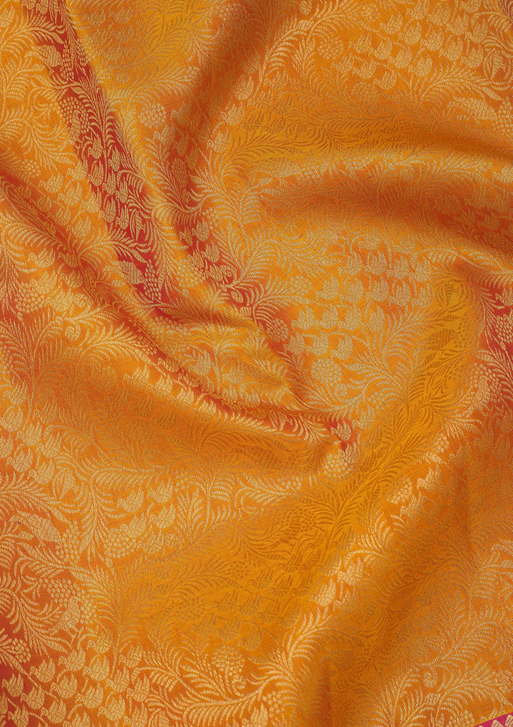 Mustard Zariwork Pure Silk Saree