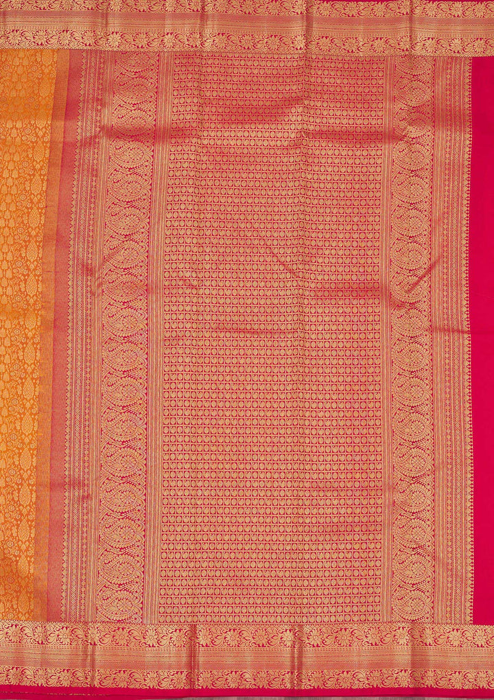 Mustard Zariwork Pure Silk Saree
