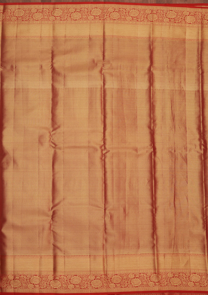 Mustard Zariwork Pure Silk Saree