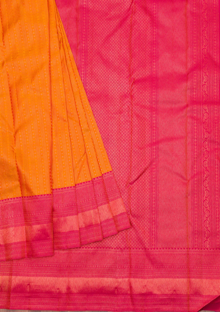 Mustard Zariwork Pure Silk Saree