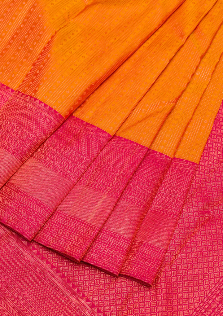 Mustard Zariwork Pure Silk Saree