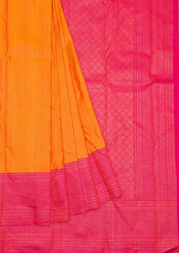 Mustard Zariwork Pure Silk Saree