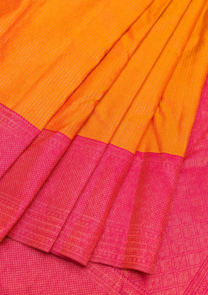 Mustard Zariwork Pure Silk Saree