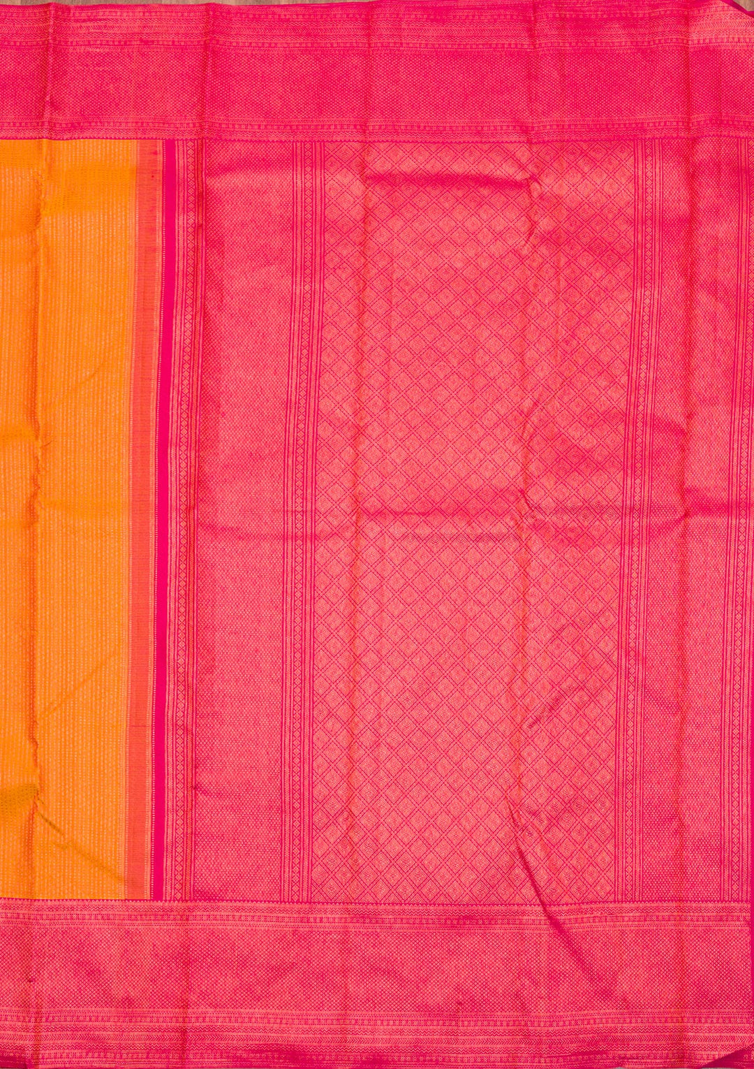 Mustard Zariwork Pure Silk Saree