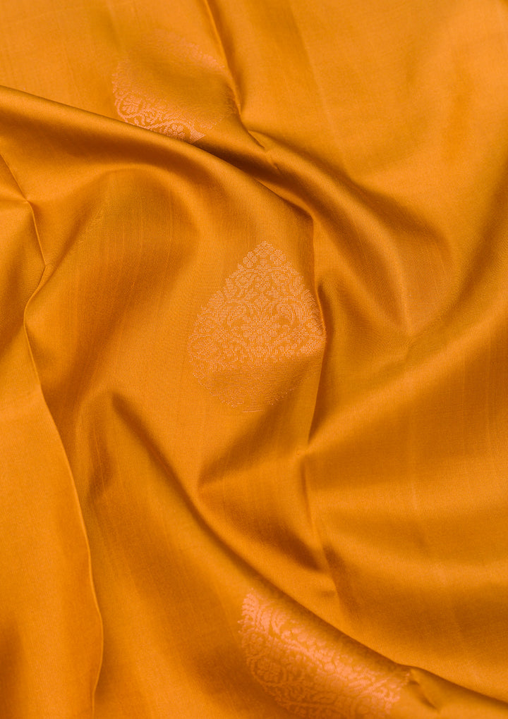 Mustard Zariwork Kanjivaram Pure Silk Saree