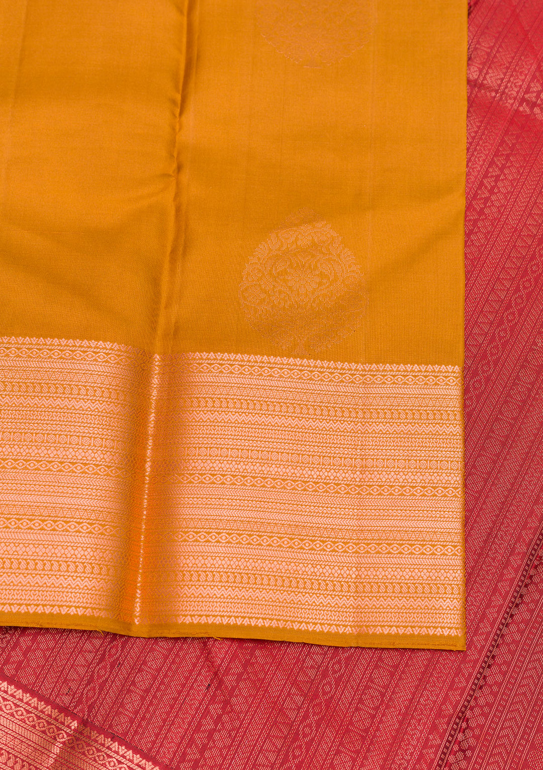 Mustard Zariwork Kanjivaram Pure Silk Saree