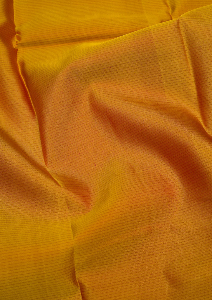 Mustard Zariwork Kanjivaram Pure Silk Saree