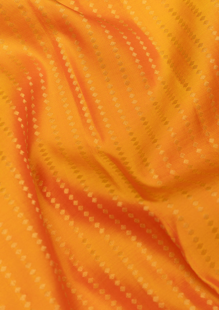 Mustard Zariwork Kanjivaram Pure Silk Saree