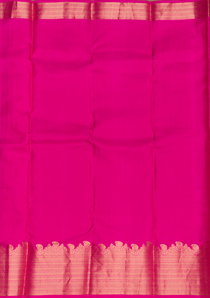 Mustard Zariwork Kanjivaram Pure Silk Saree