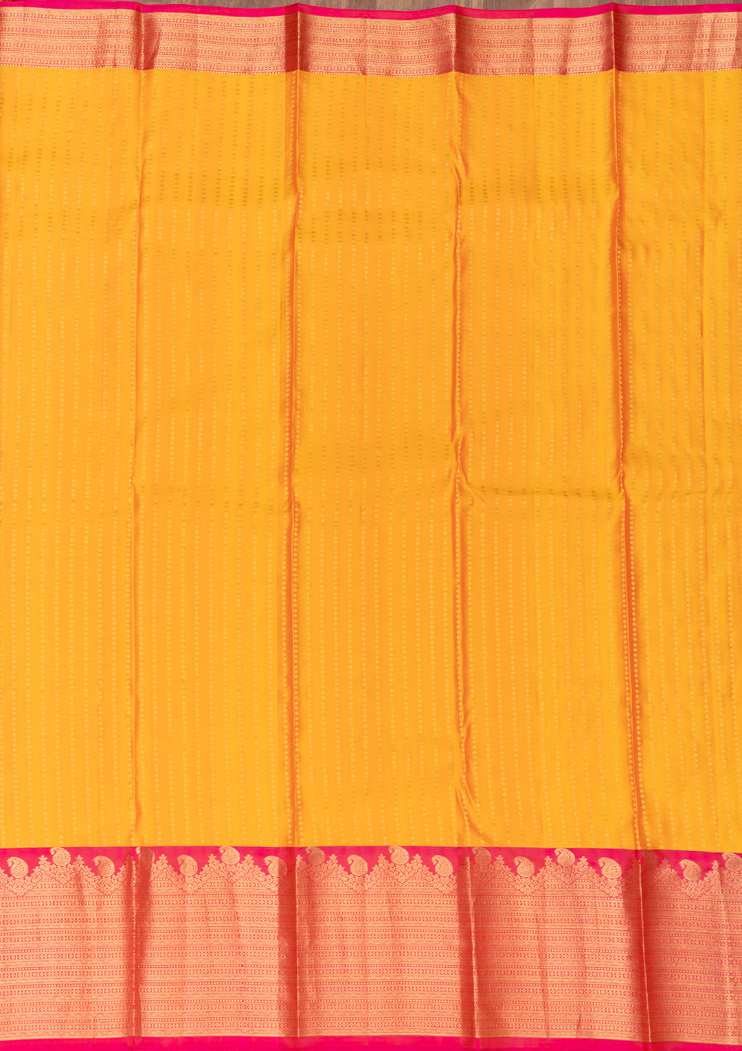 Mustard Zariwork Kanjivaram Pure Silk Saree
