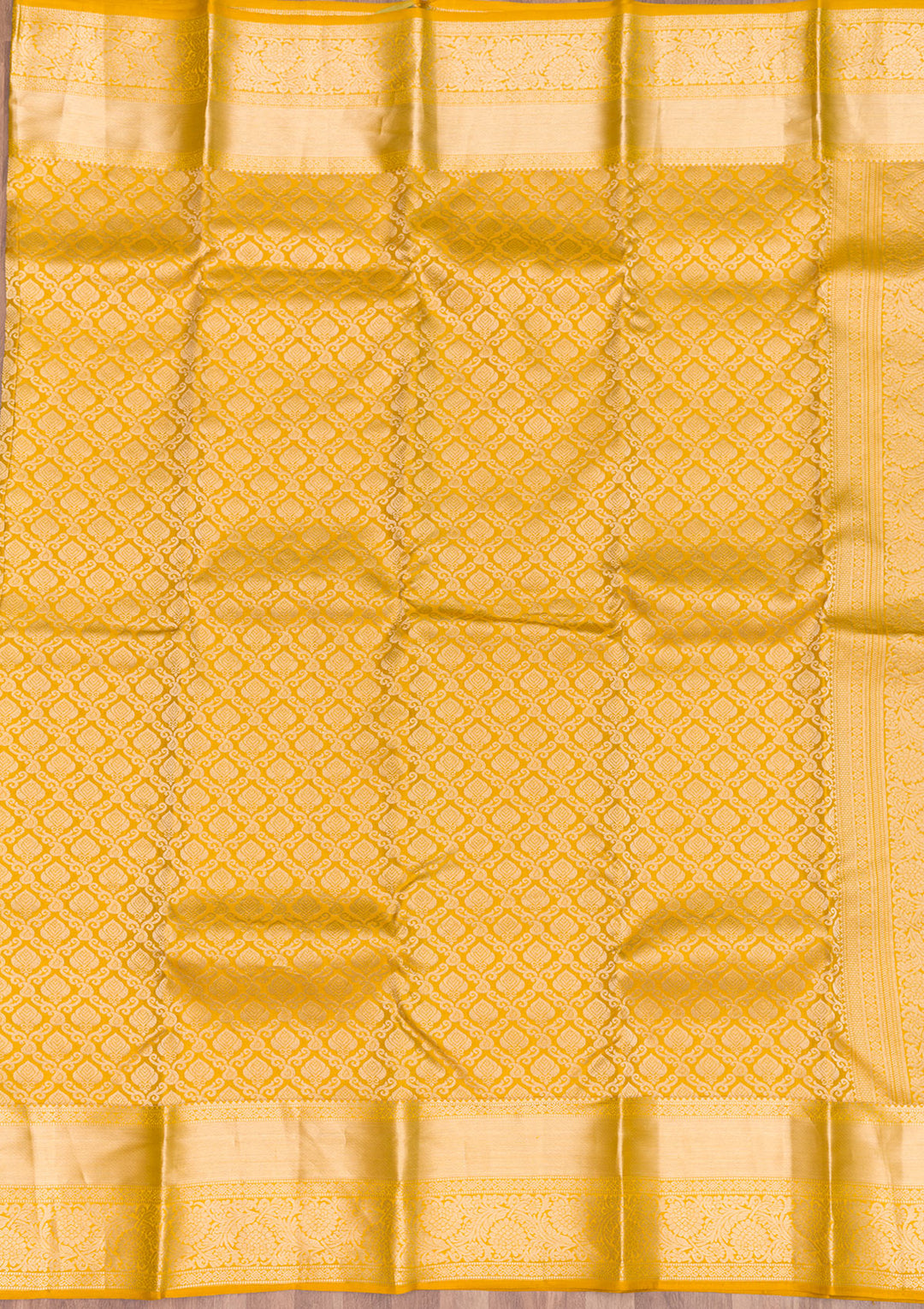 Mustard Zariwork Pure Silk Saree