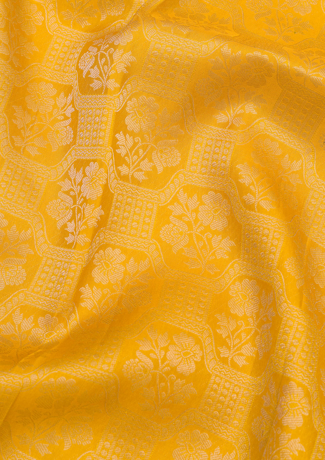 Mustard Zariwork Pure Silk Saree