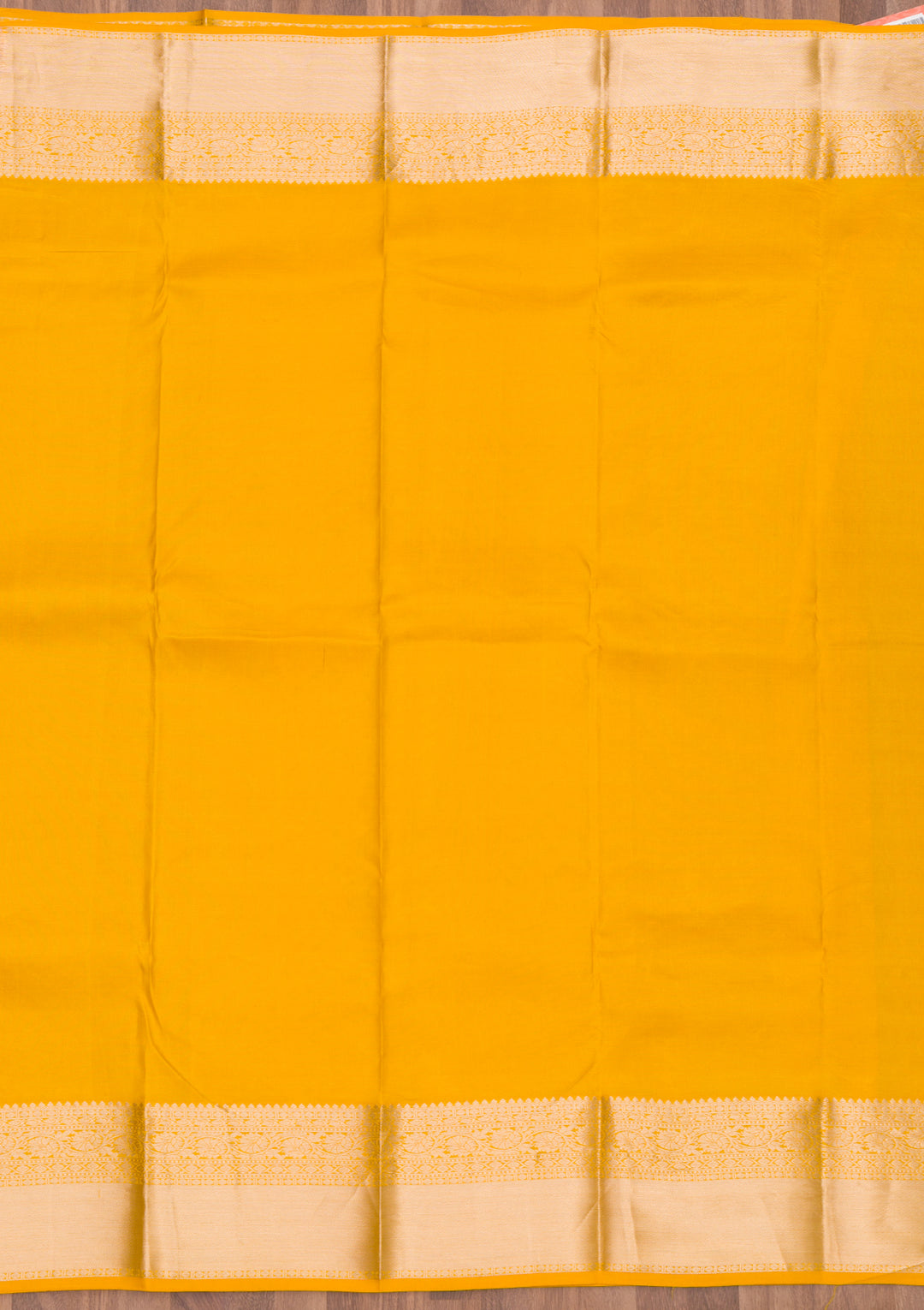 Mustard Zariwork Pure Silk Saree