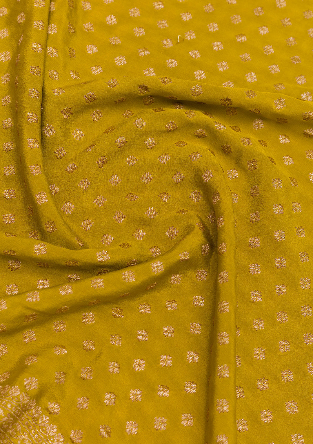 Mustard Zariwork Pure Silk Saree