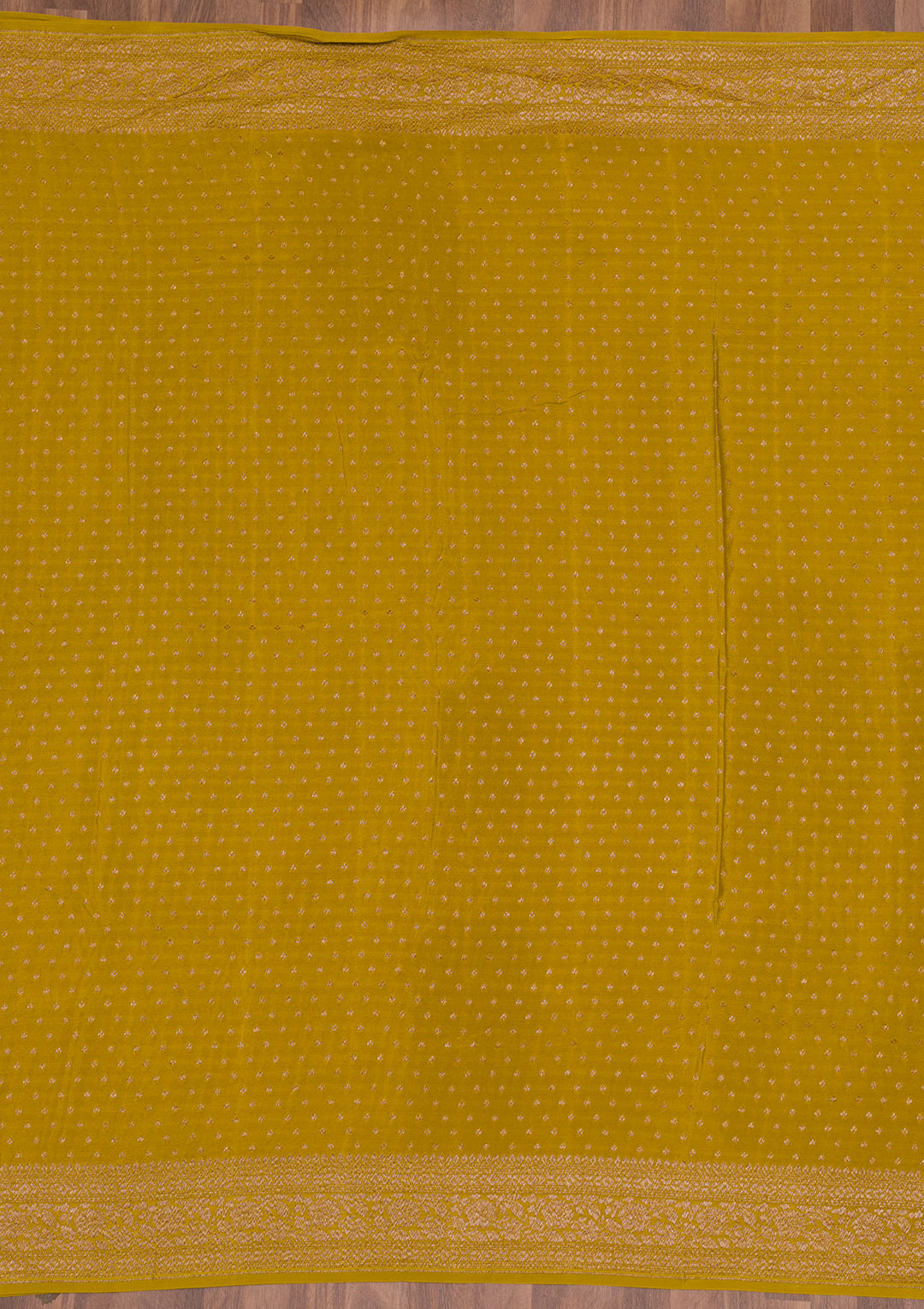 Mustard Zariwork Pure Silk Saree