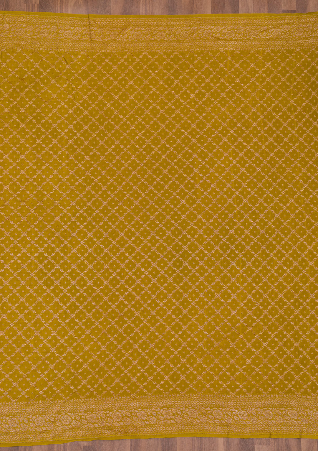 Mustard Zariwork Pure Silk Saree