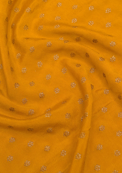 Mustard Zariwork Pure Silk Saree