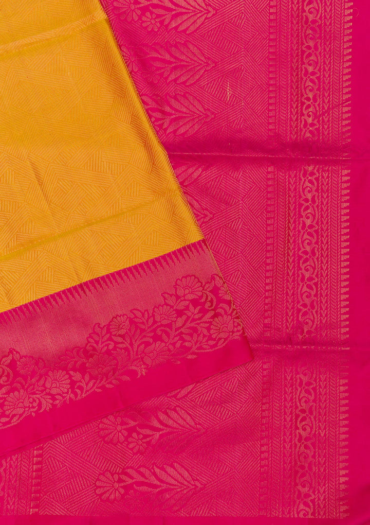 Mustard Zariwork Pure Silk Saree