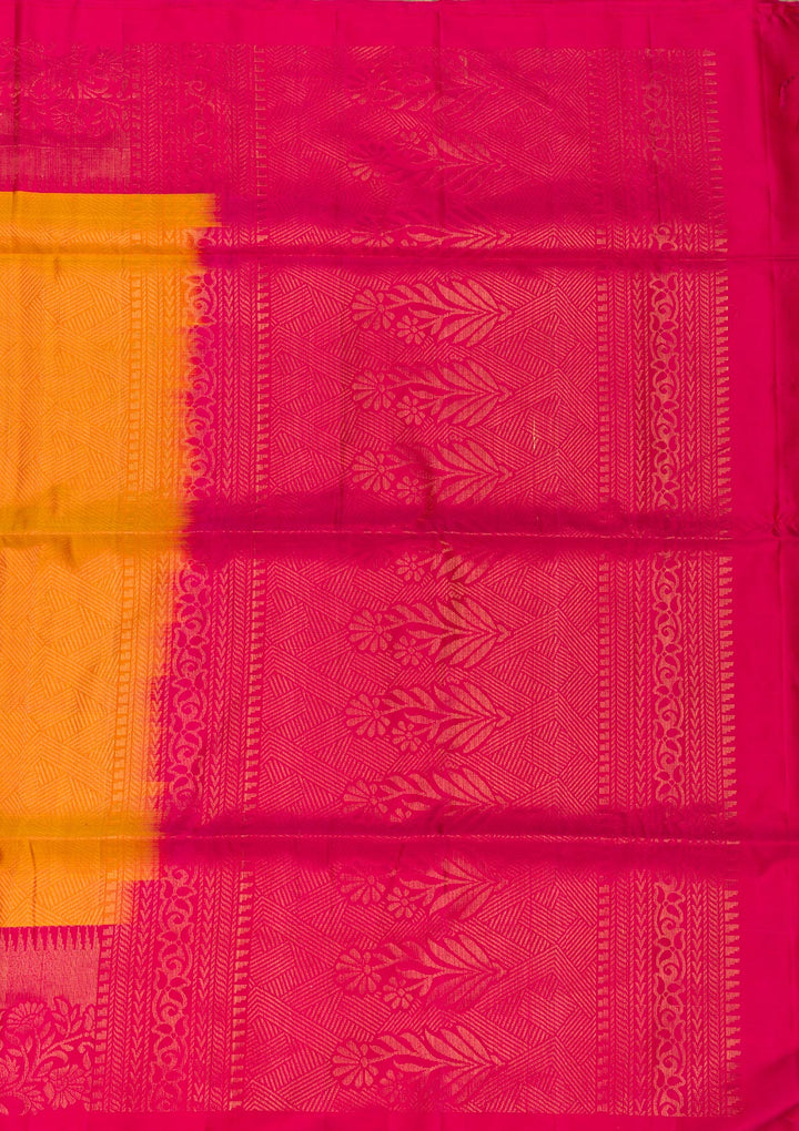 Mustard Zariwork Pure Silk Saree