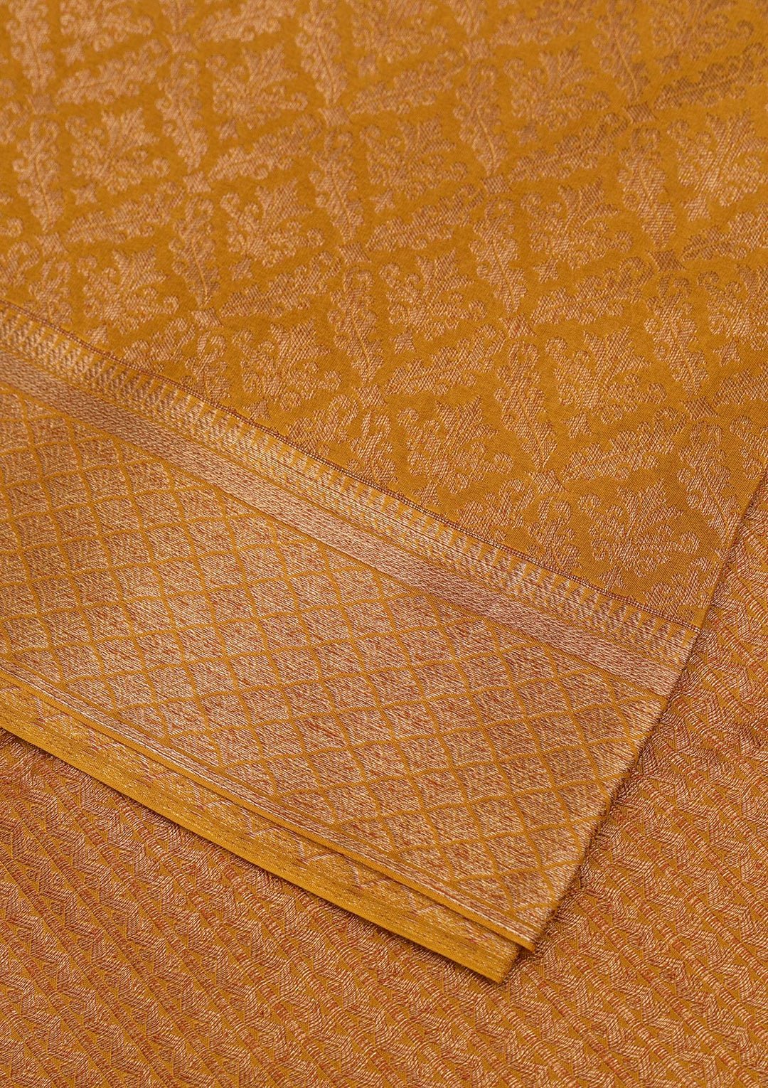 Mustard Zariwork Pure Silk Saree