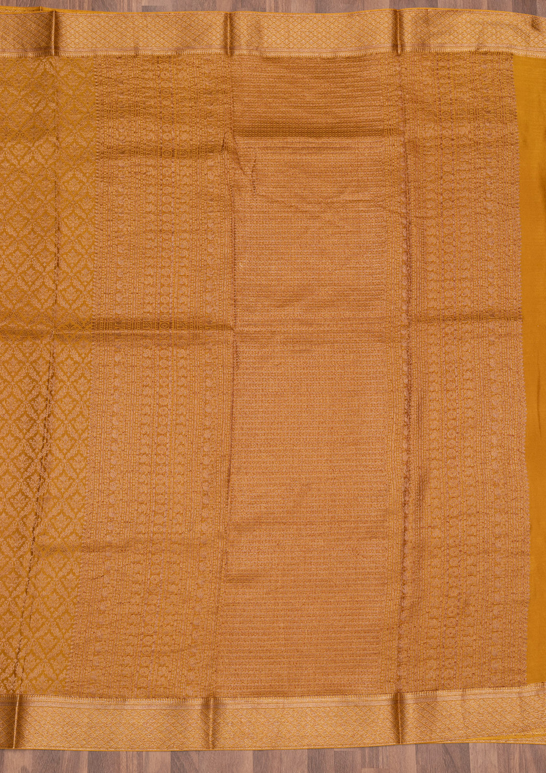 Mustard Zariwork Pure Silk Saree