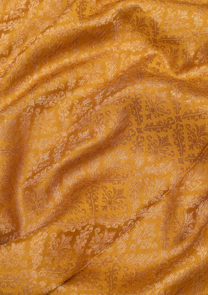 Mustard Zariwork Pure Silk Saree