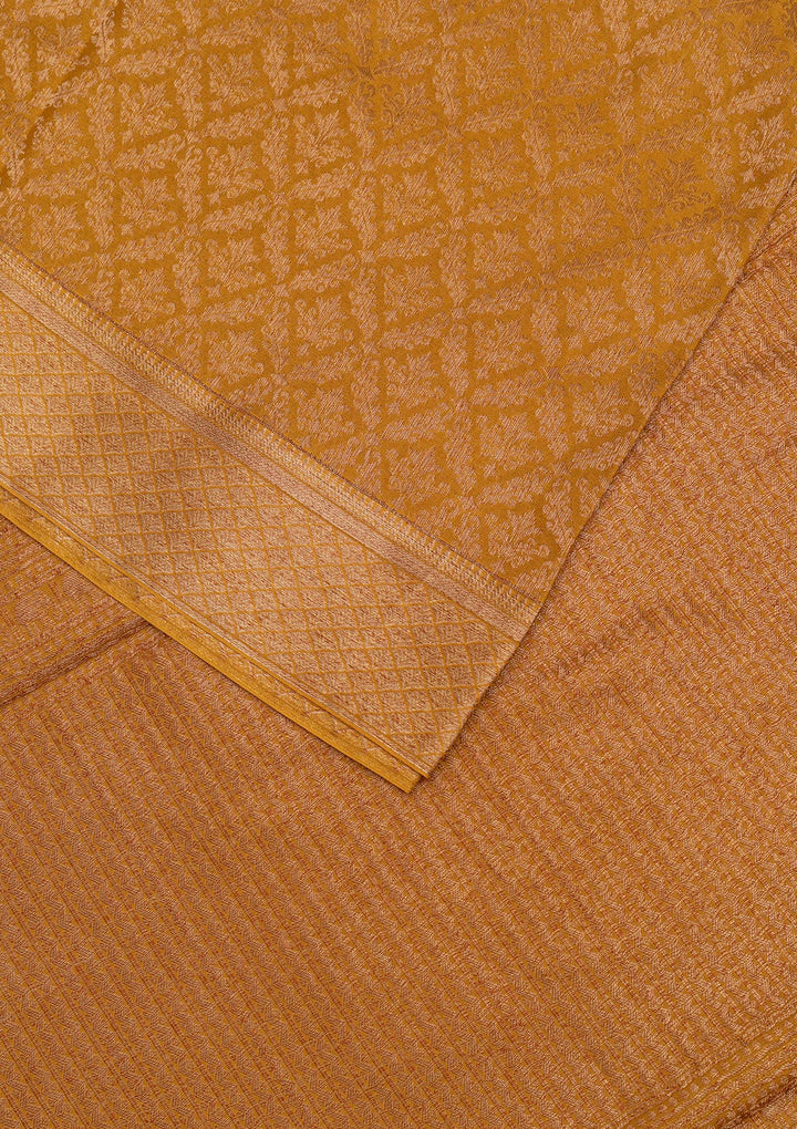 Mustard Zariwork Pure Silk Saree