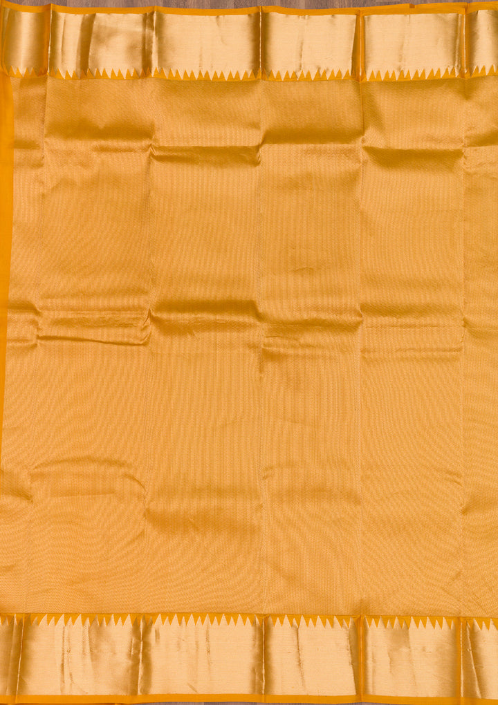 Mustard Zariwork Pure Silk Saree