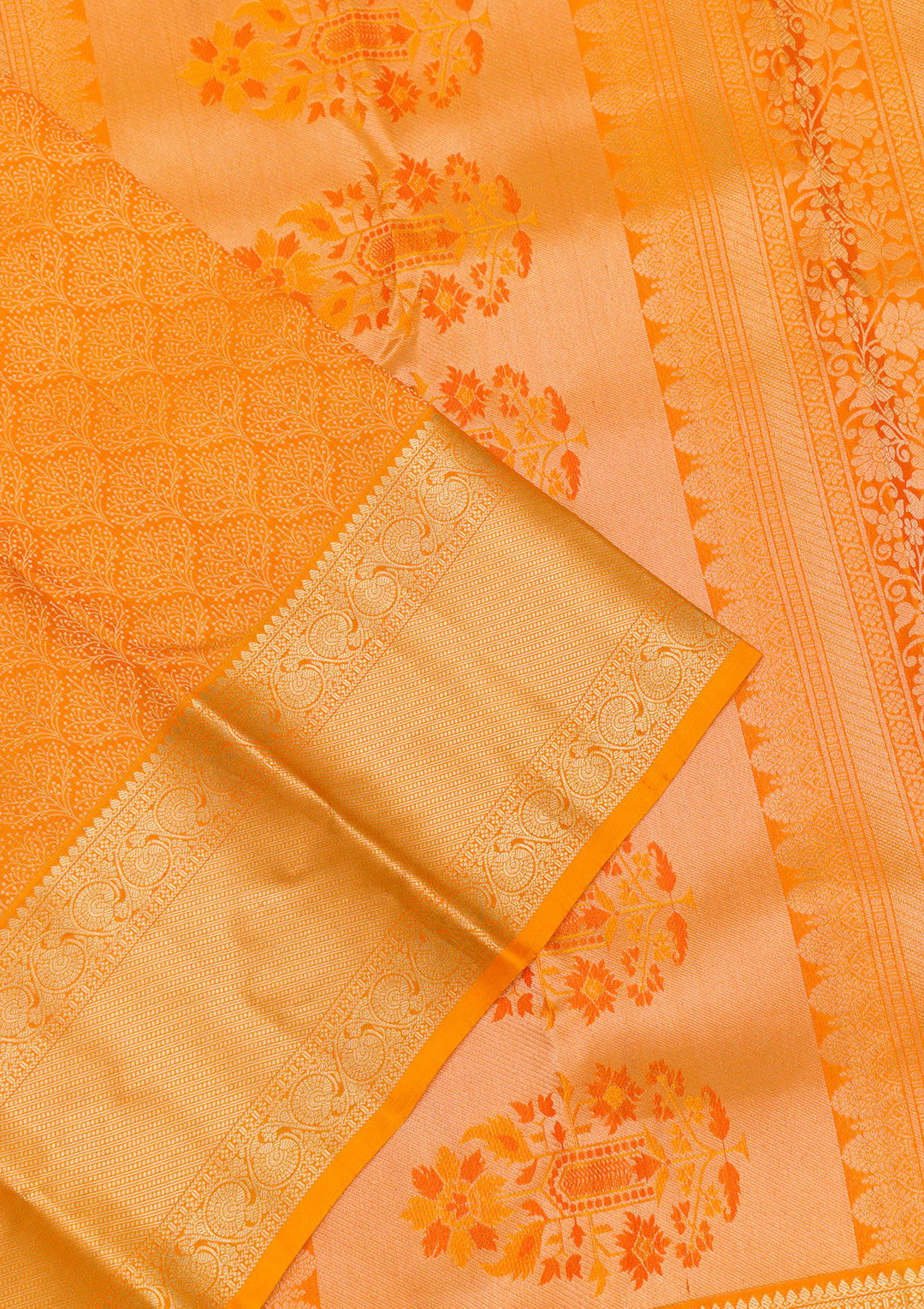 Mustard Zariwork Pure Silk Saree