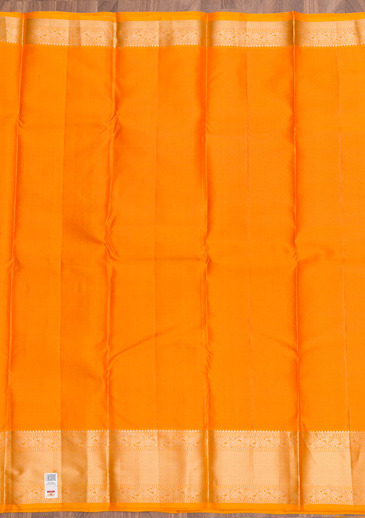 Mustard Zariwork Pure Silk Saree